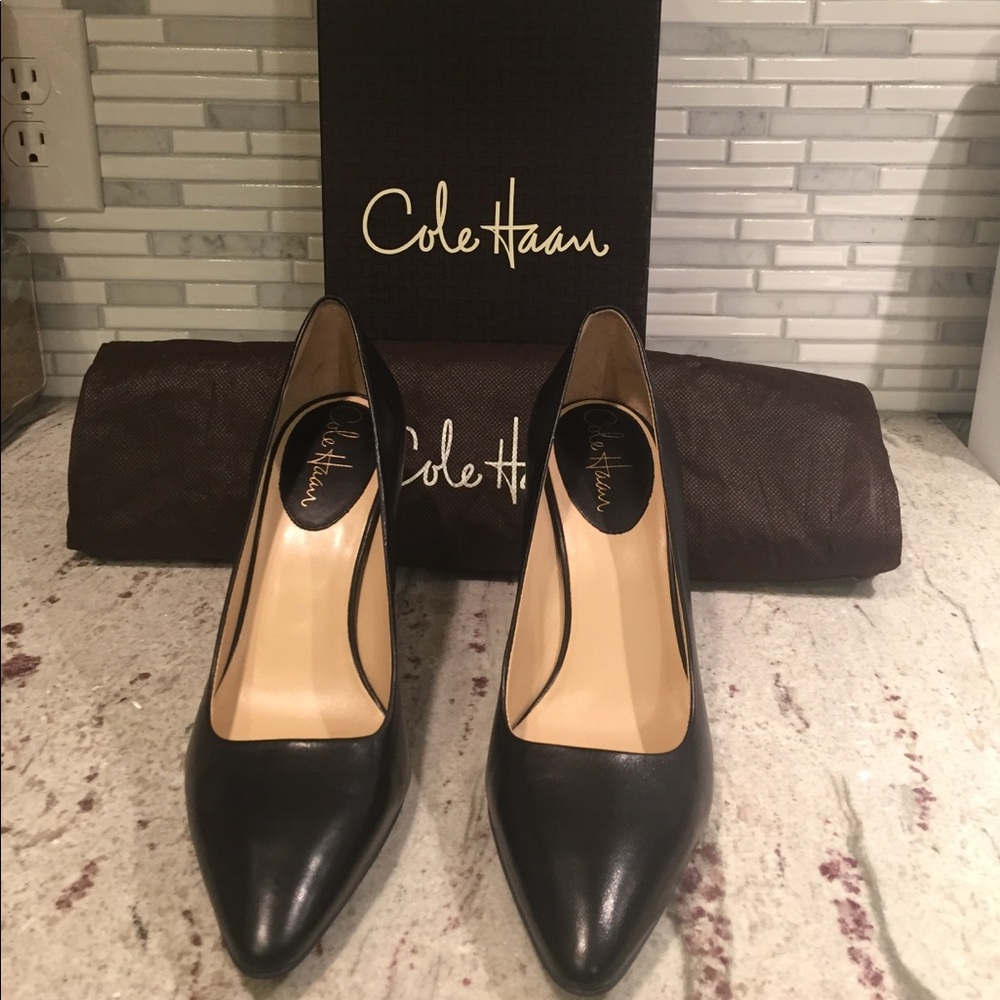 Cole Haan Black Leather Heels